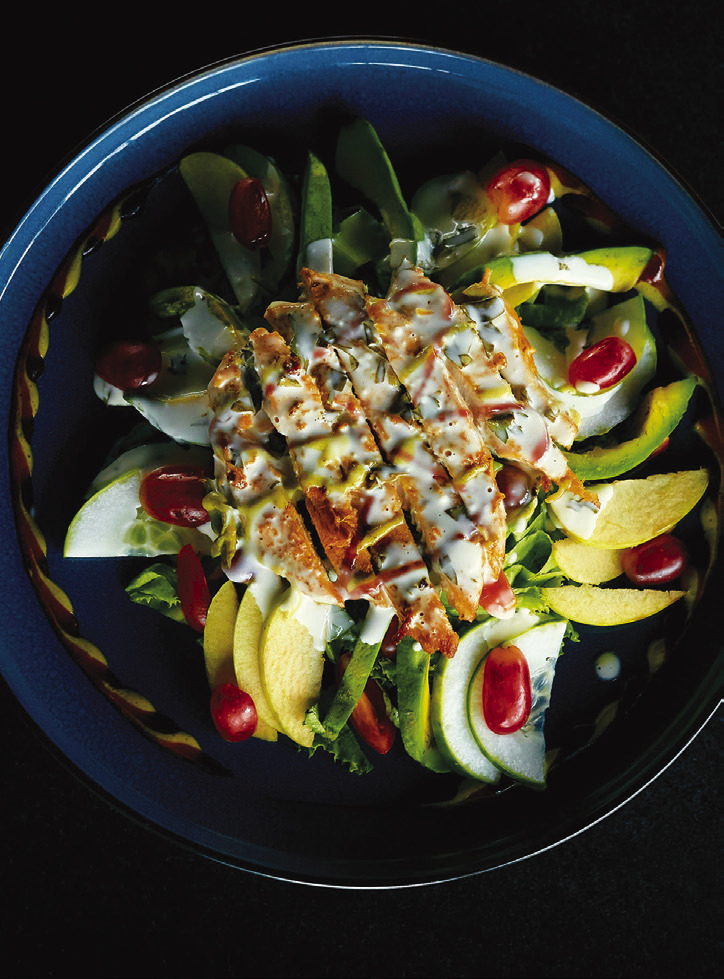 Top tender chicken with a creamy dressing for a light, meal